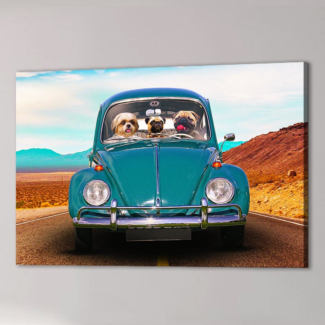 &#39;The Beetle&#39; Personalized 3 Pet Canvas