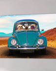'The Beetle' Personalized 3 Pet Canvas