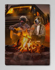 Manta personalizada para 2 mascotas 'The Campers'