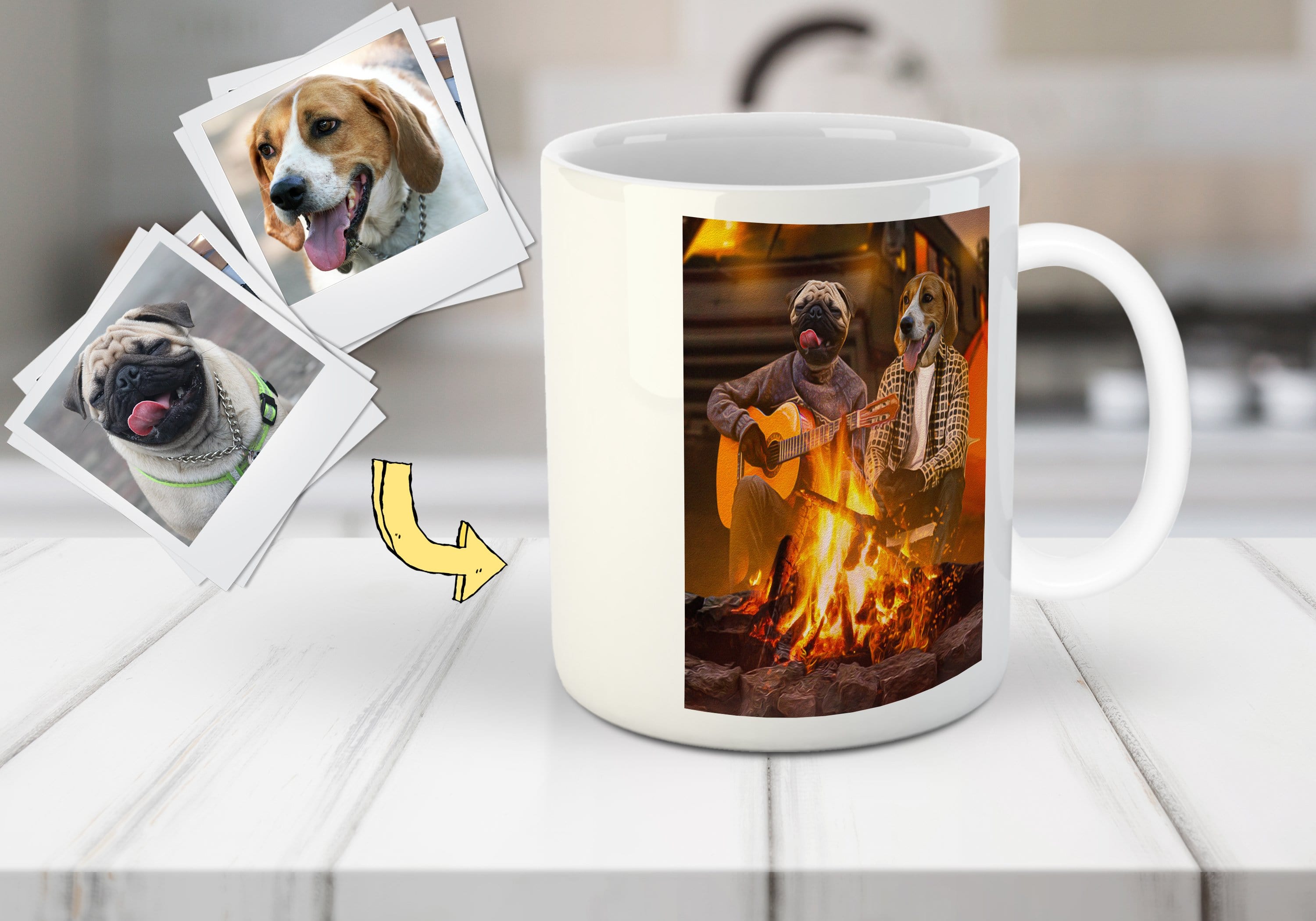 &#39;The Campers&#39; Personalized 2 Pet Mug