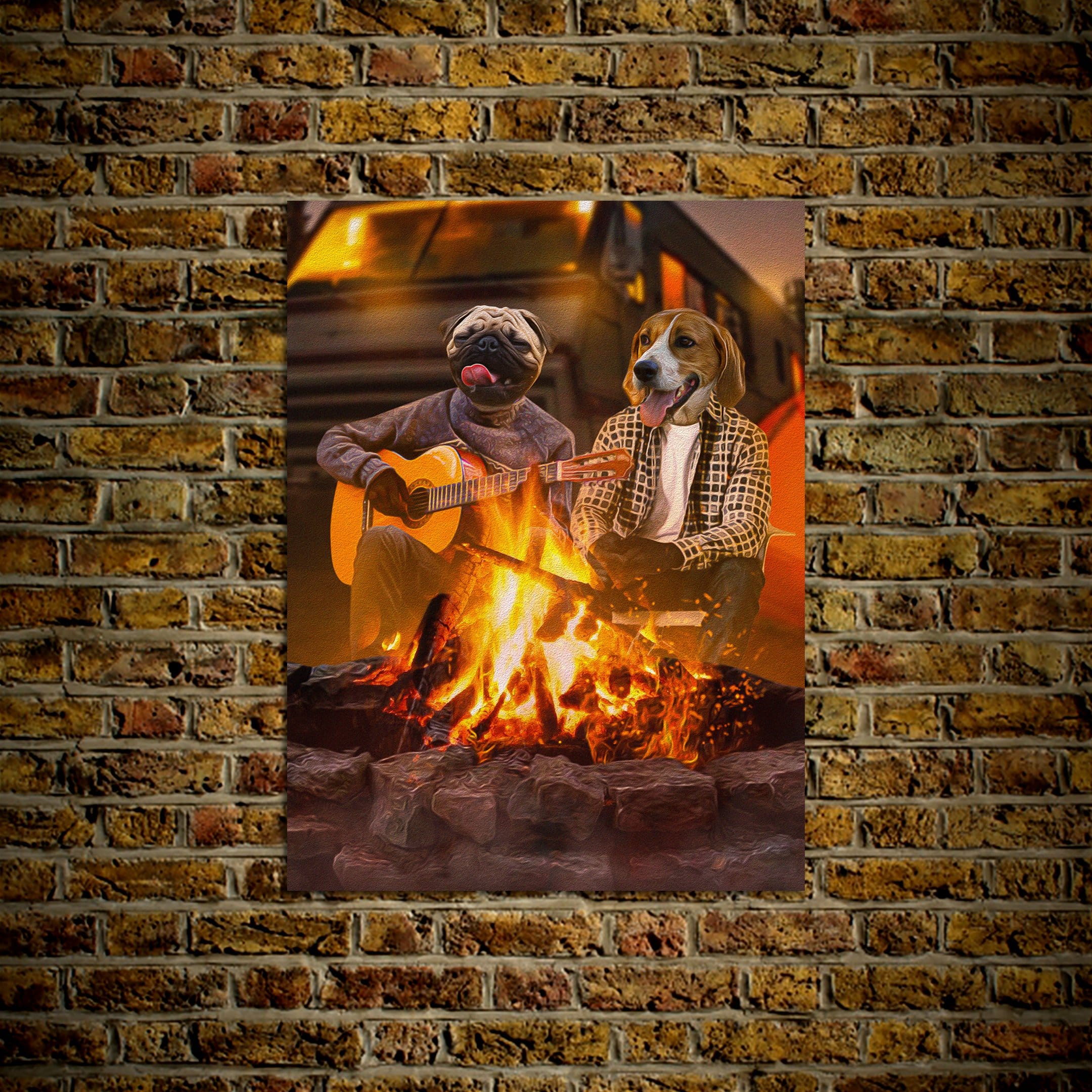 &#39;The Campers&#39; Personalized 2 Pet Poster