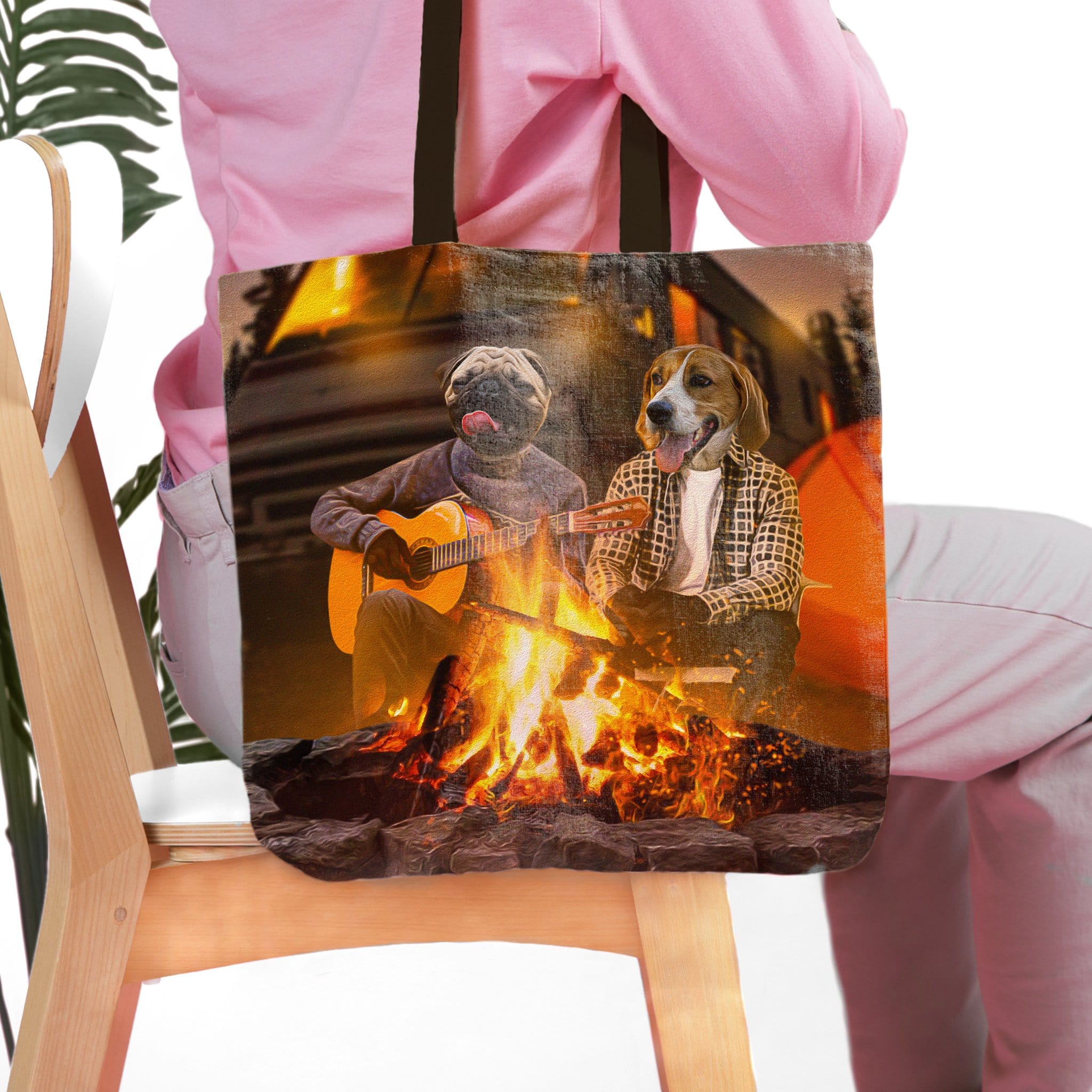 &#39;The Campers&#39; Personalized 2 Pet Tote Bag