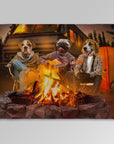 Manta personalizada para 3 mascotas 'The Campers'