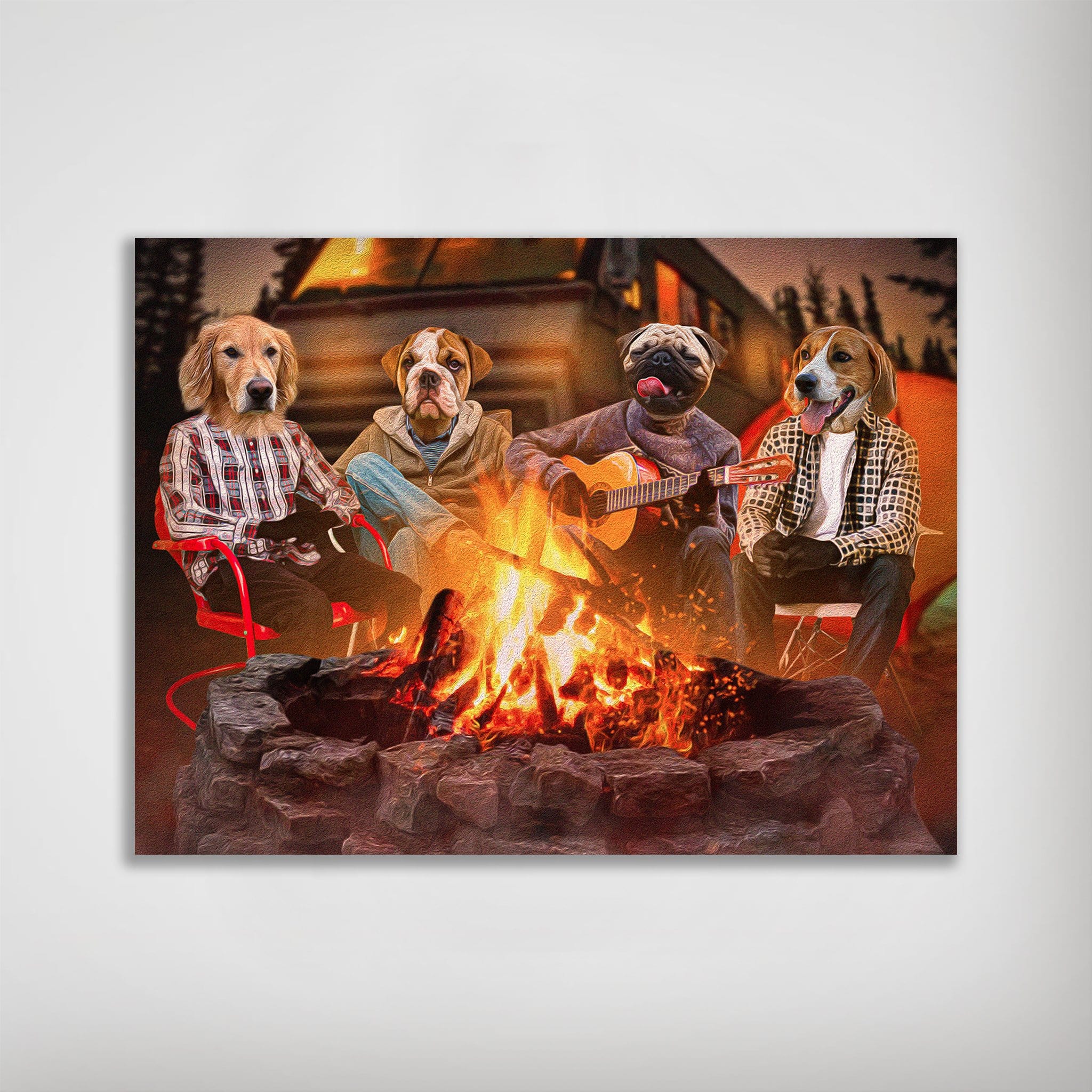 &#39;The Campers&#39; Personalized 4 Pet Poster