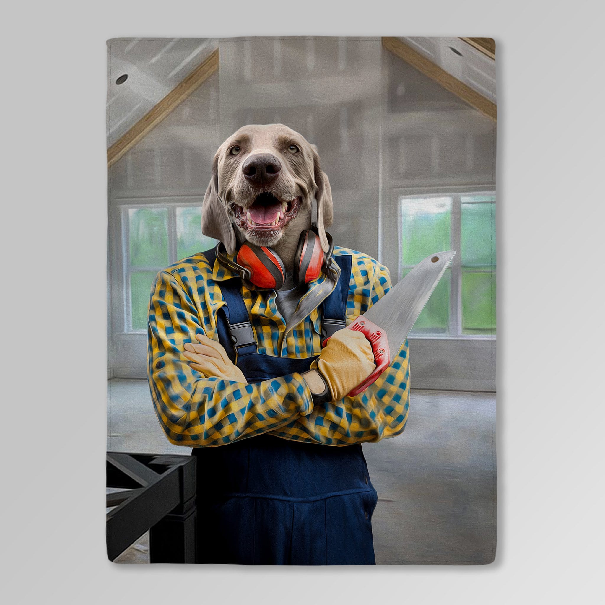 &#39;The Carpenter&#39; Personalized Pet Blanket