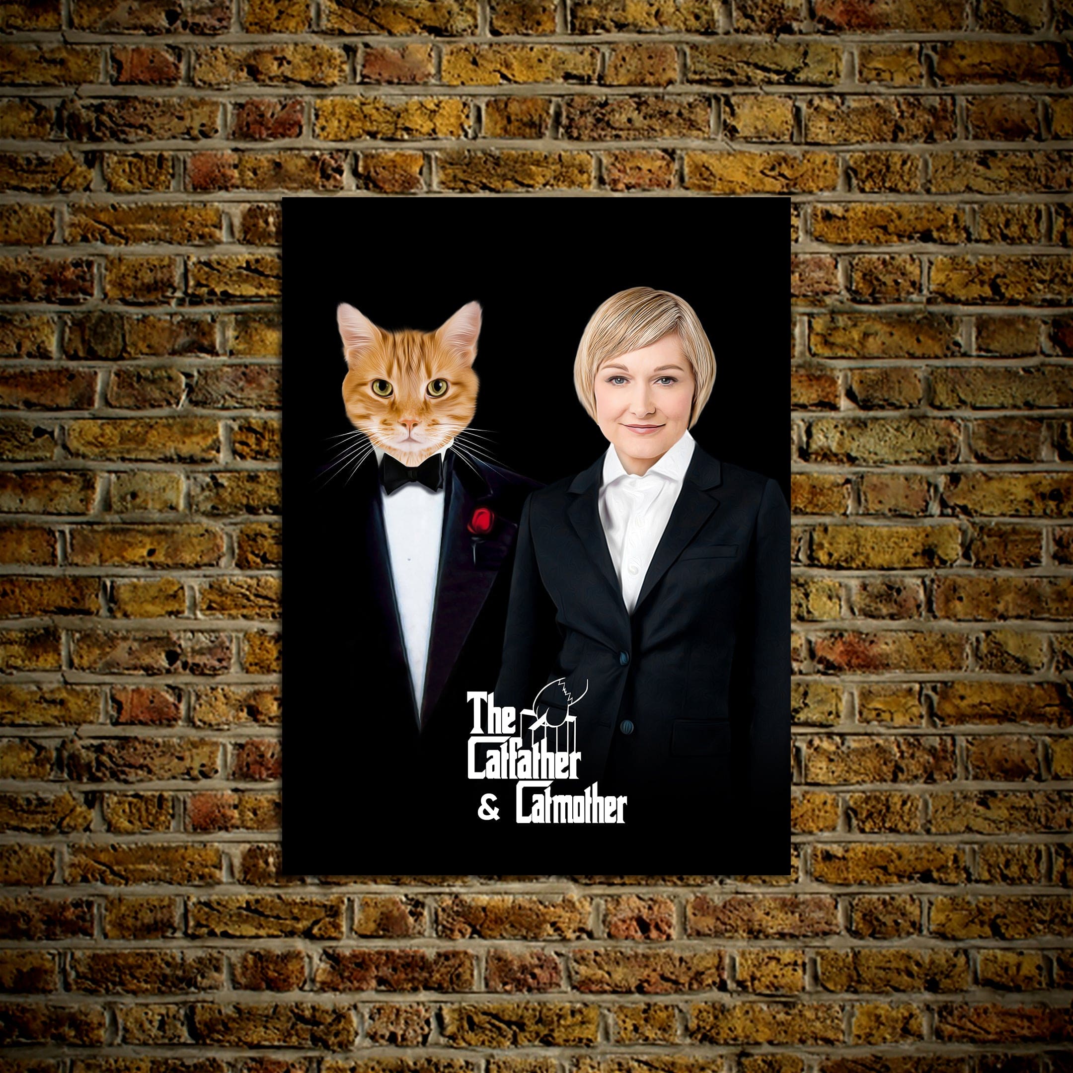 &#39;The Catfather &amp; Catmother&#39; Personalized Poster