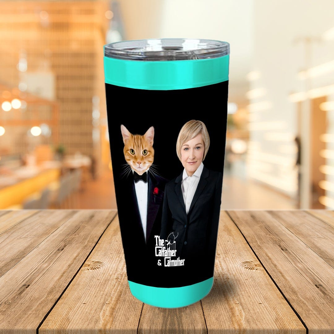 &#39;The Catfather &amp; Catmother&#39; Personalized Tumbler