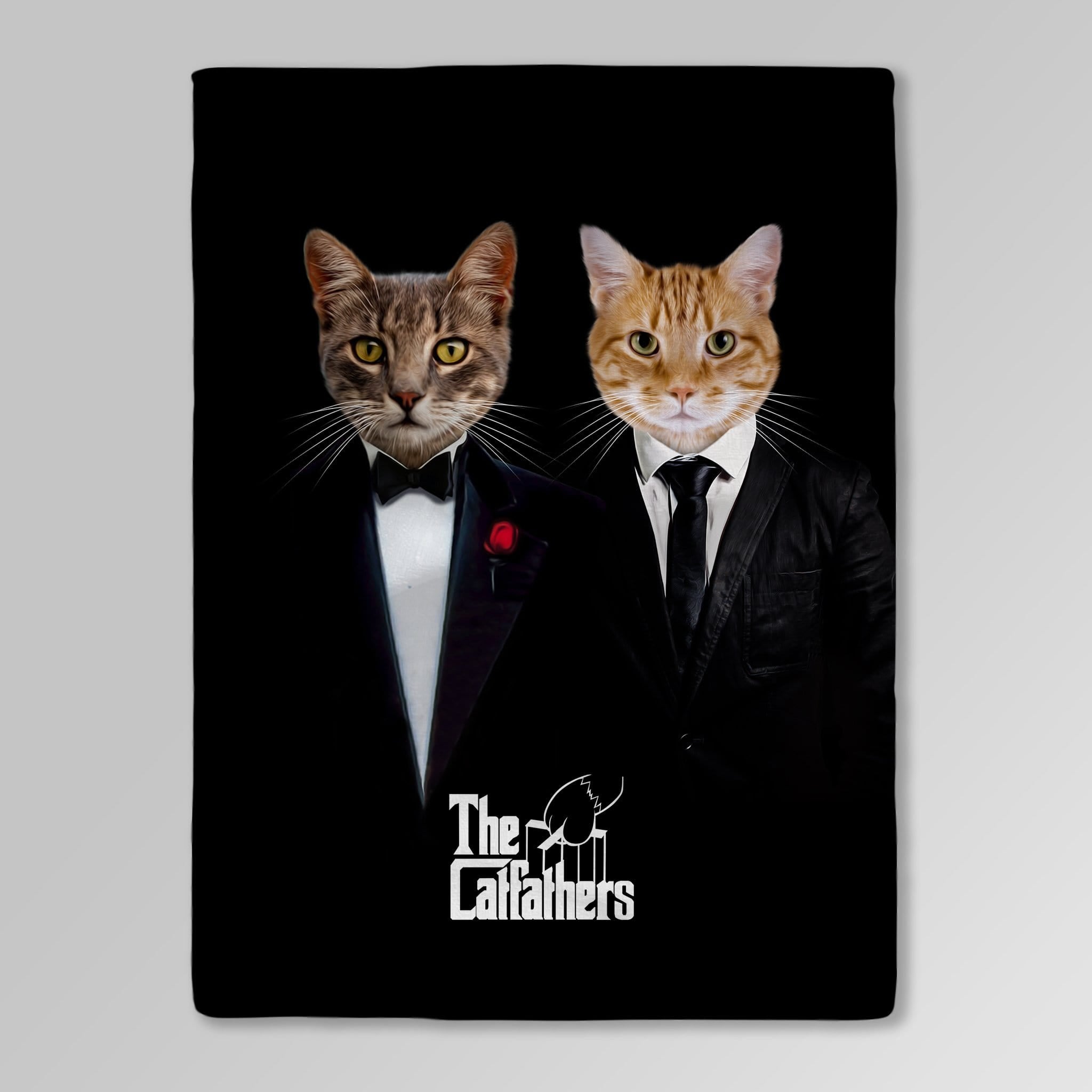 'The Catfathers' Personalized 2 Pet Blanket