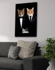'The Catfathers' Personalized 2 Pet Canvas