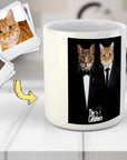 Taza personalizada con 2 mascotas 'Los Catfathers'