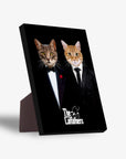 Lienzo personalizado para 2 mascotas 'The Catfathers'