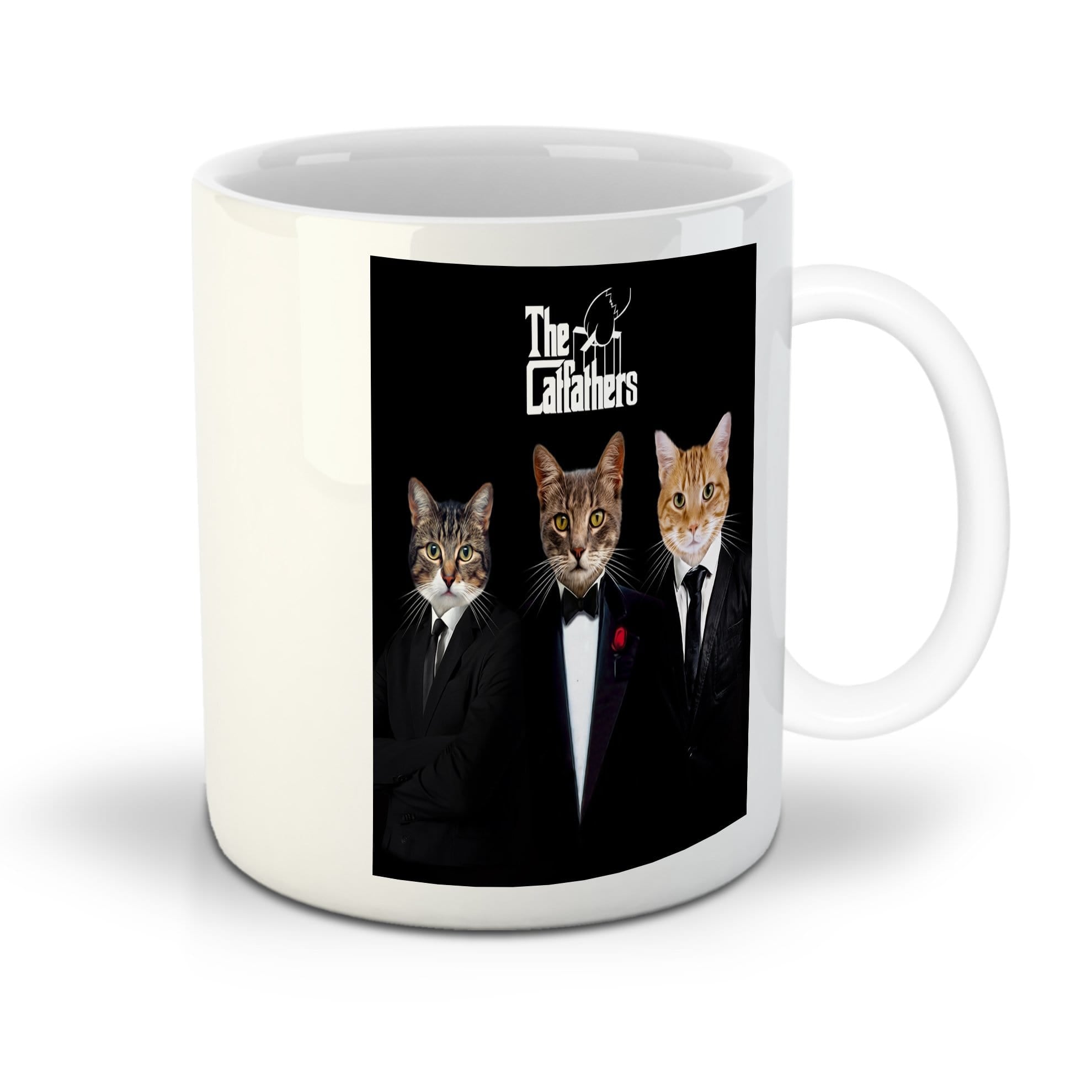 &#39;The Catfathers&#39; Personalized 3 Pet Mug
