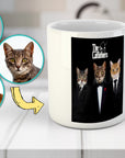 Taza personalizada con 3 mascotas 'Los Catfathers'