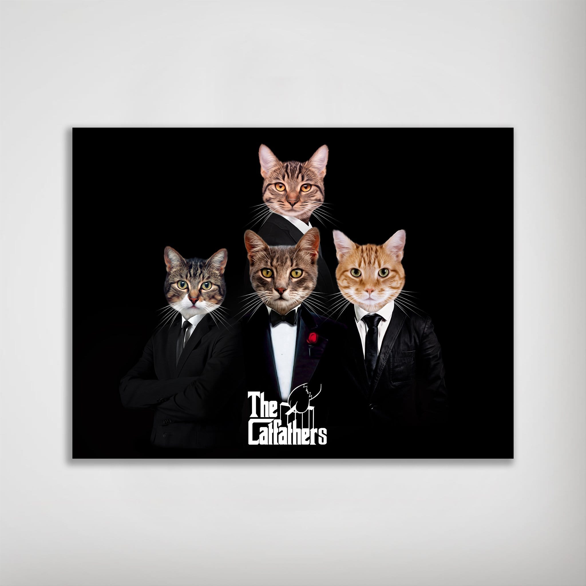 Póster personalizado de 4 mascotas &#39;The Catfathers&#39;