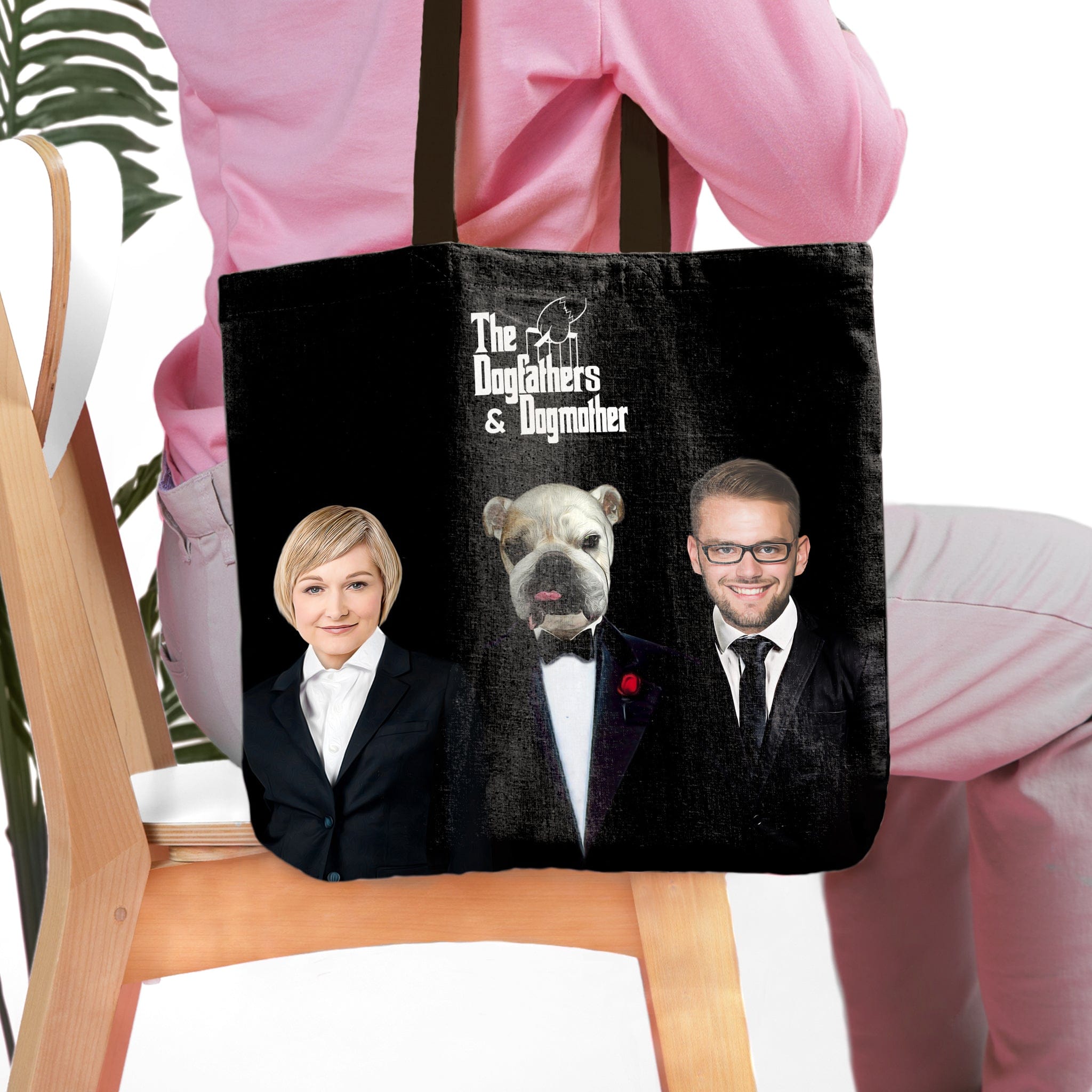 &#39;The Dogfathers &amp; Dogmother&#39; Personalized Pet/Human Tote Bag