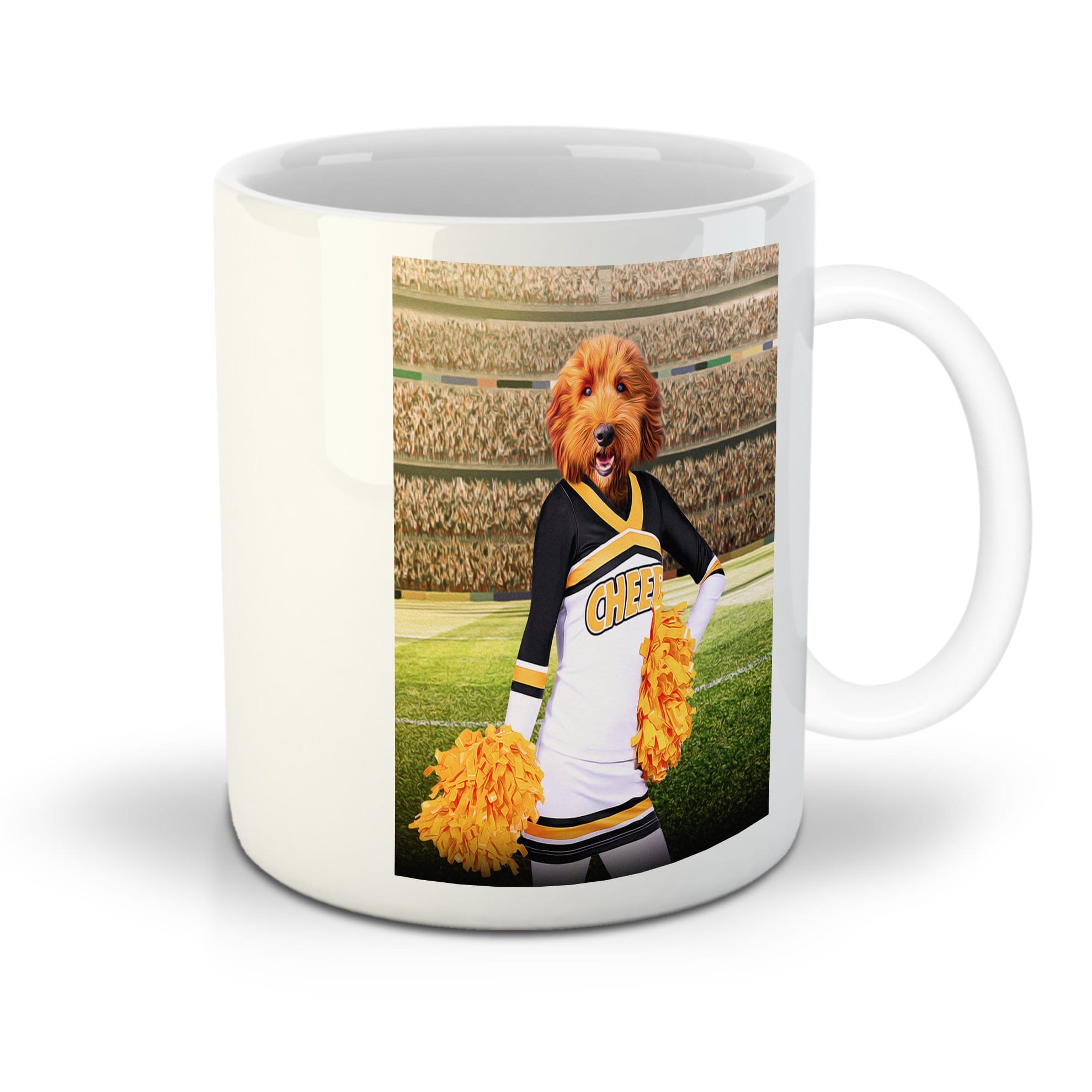 &#39;The Cheerleader&#39; Personalized Pet Mug
