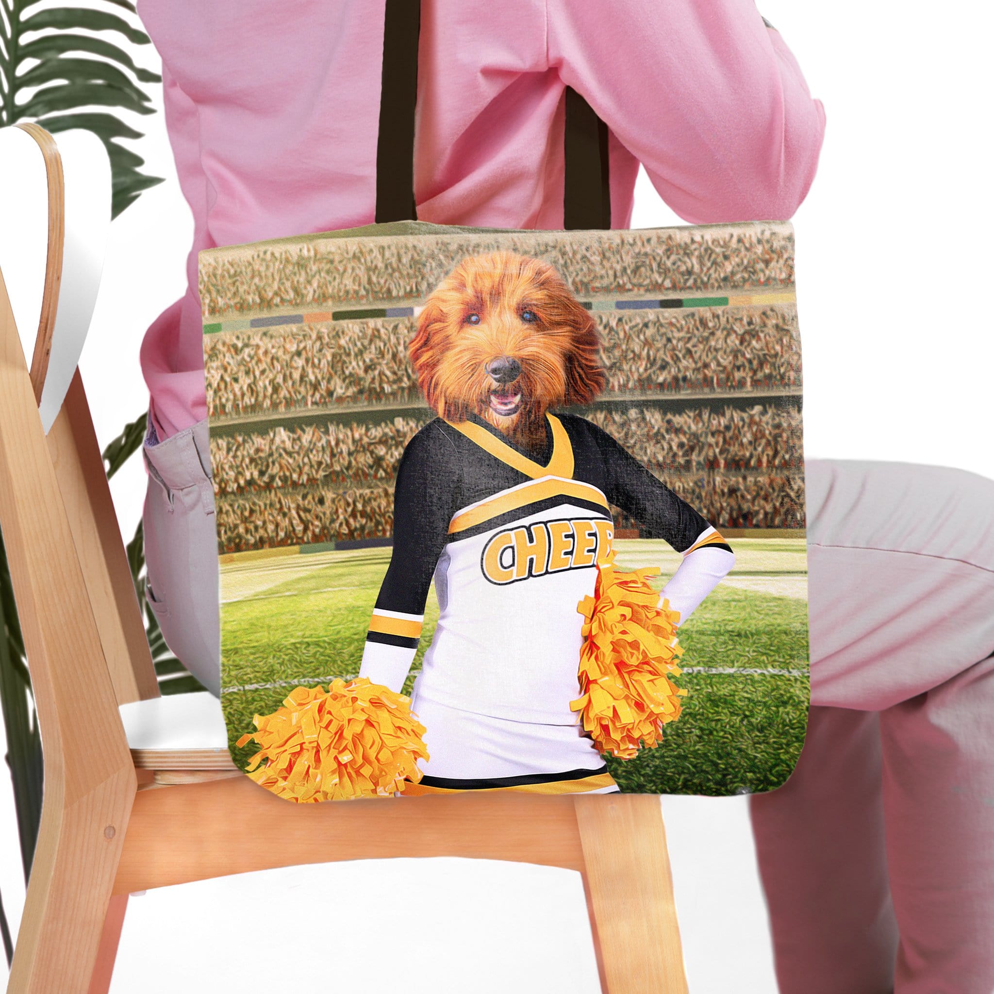 &#39;The Cheerleader&#39; Personalized Tote Bag