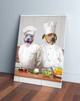Lienzo personalizado para 2 mascotas 'The Chefs'