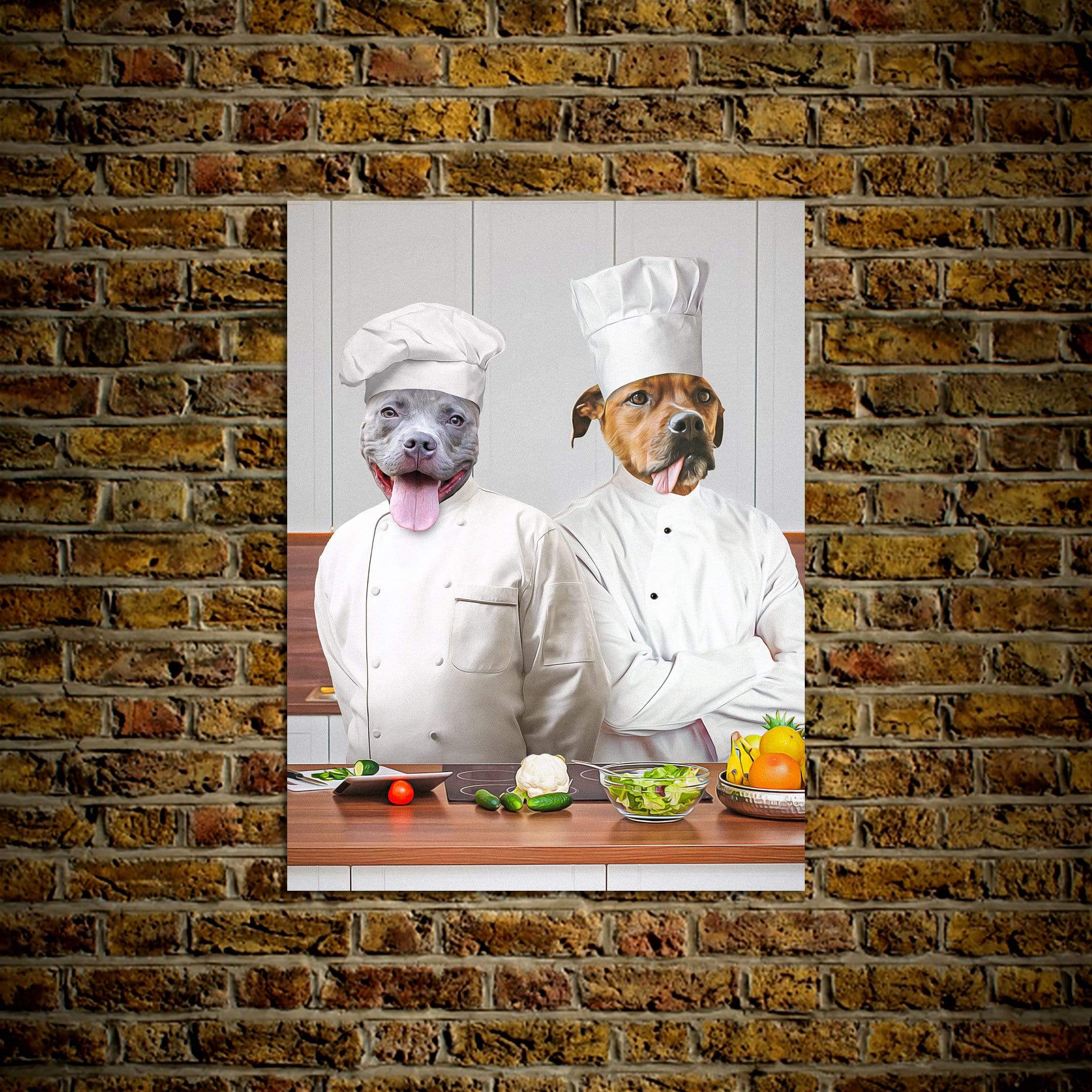 Póster personalizado con 2 mascotas &#39;The Chefs&#39;