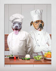 Póster personalizado con 2 mascotas 'The Chefs'