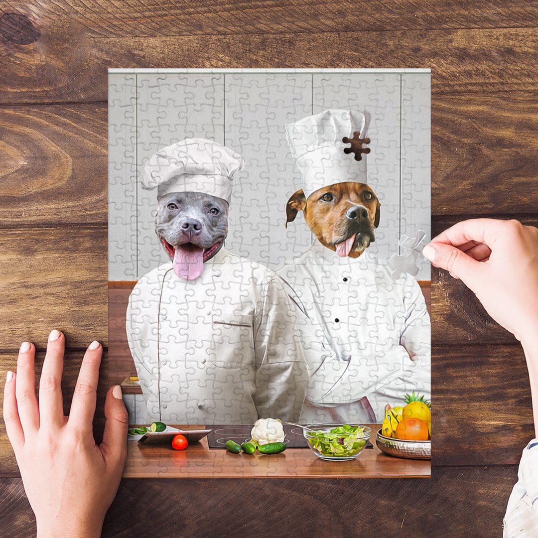 &#39;The Chefs&#39; Personalized 2 Pet Puzzle