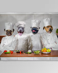 Manta personalizada para 4 mascotas 'The Chefs' 