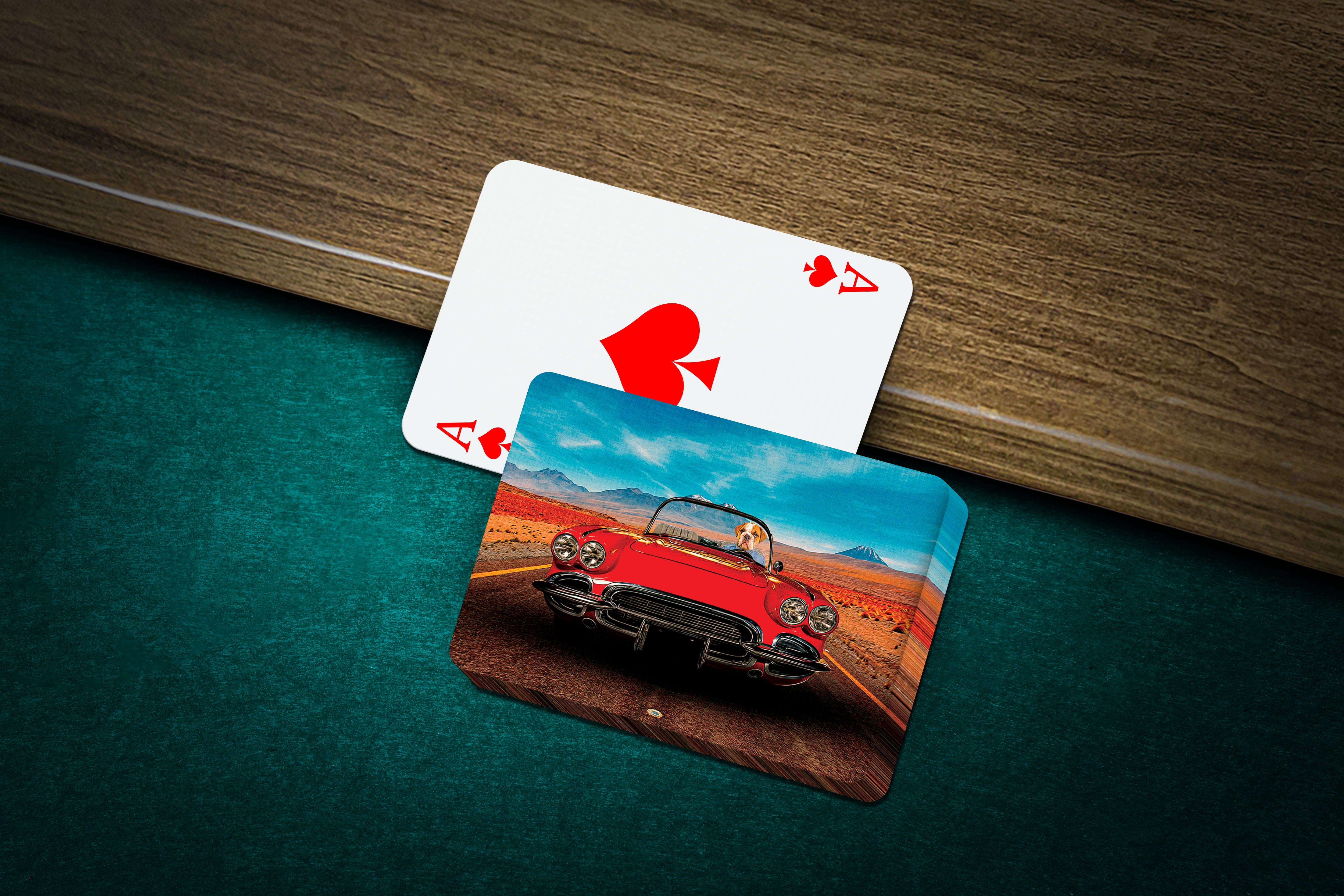 &#39;The Classic Paw-Vette&#39; Personalized Pet Playing Cards