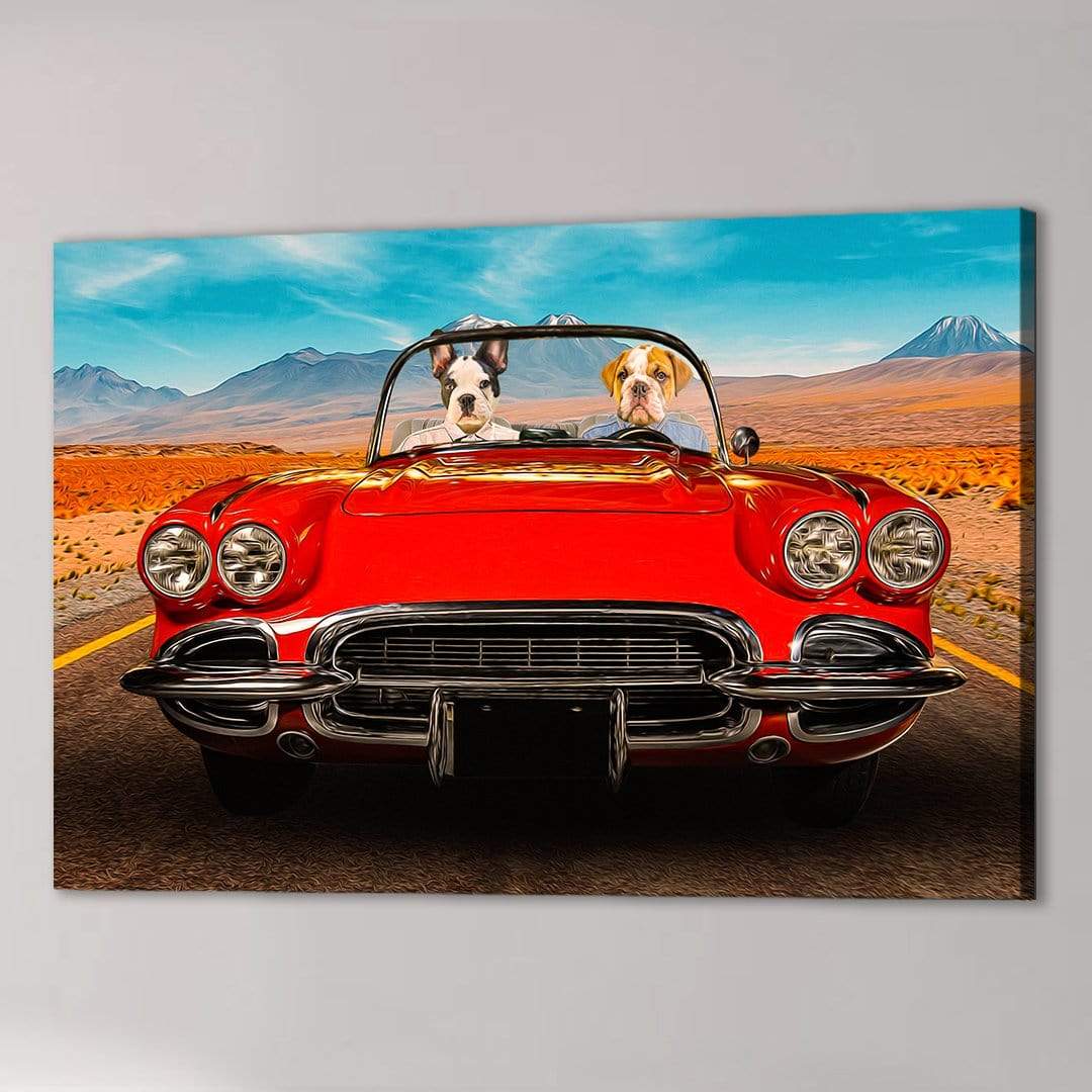 &#39;The Classic Paw-Vette&#39; Personalized 2 Pet Canvas