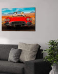 'The Classic Paw-Vette' Personalized 2 Pet Canvas