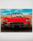 'The Classic Paw-Vette' Personalized 2 Pet Poster