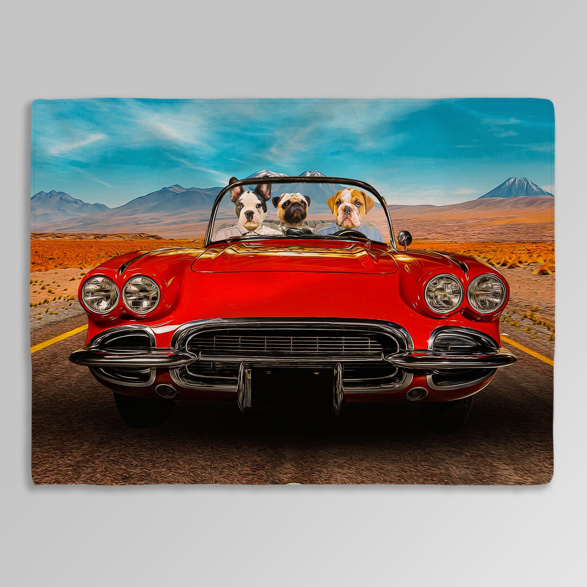 &#39;The Classic Paw-Vette&#39; Personalized 3 Pet Blanket