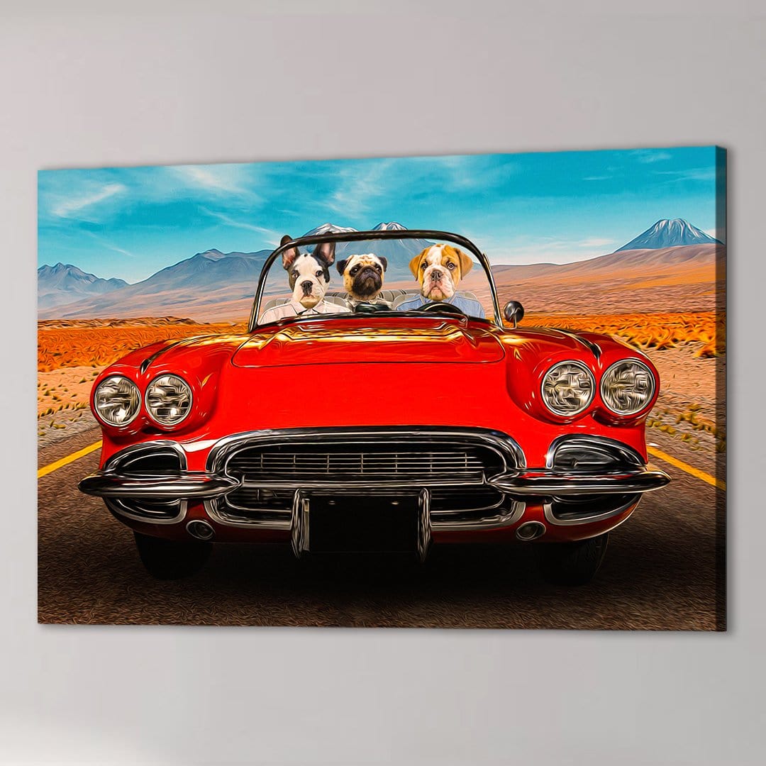 &#39;The Classic Paw-Vette&#39; Personalized 3 Pet Canvas