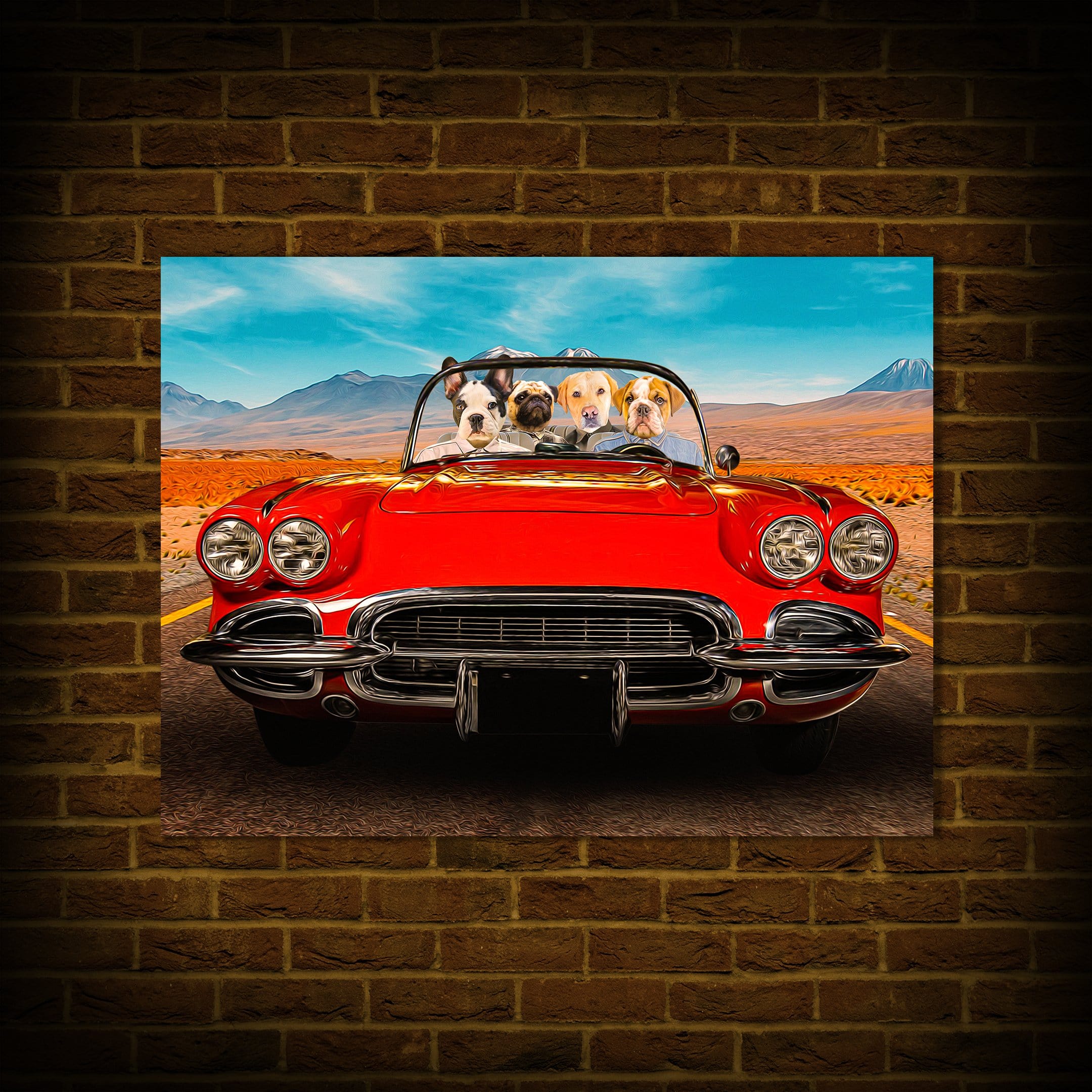 &#39;The Classic Paw-Vette&#39; Personalized 4 Pet Poster