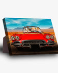 'The Classic Paw-Vette' Personalized 4 Pet Standing Canvas