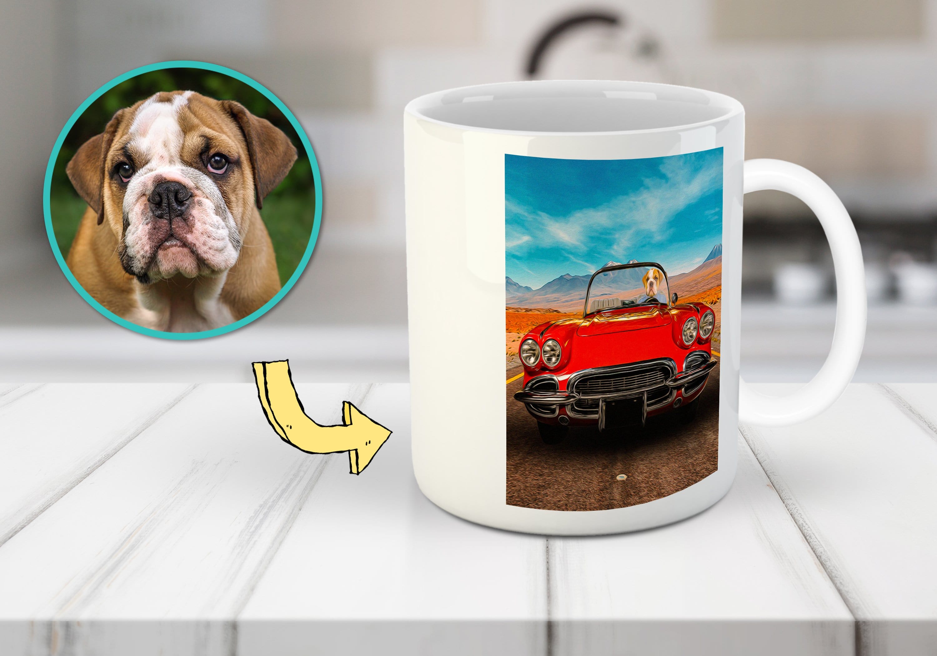 &#39;The Classic Paw-Vette&#39; Personalized Pet Mug