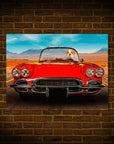 'The Classic Paw-Vette' Personalized Pet Poster