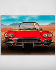 'The Classic Paw-Vette' Personalized Pet Poster