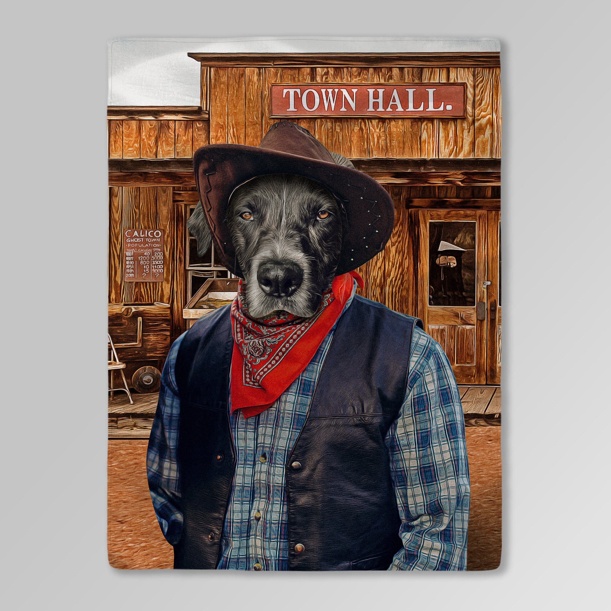 &#39;The Cowboy&#39; Personalized Pet Blanket