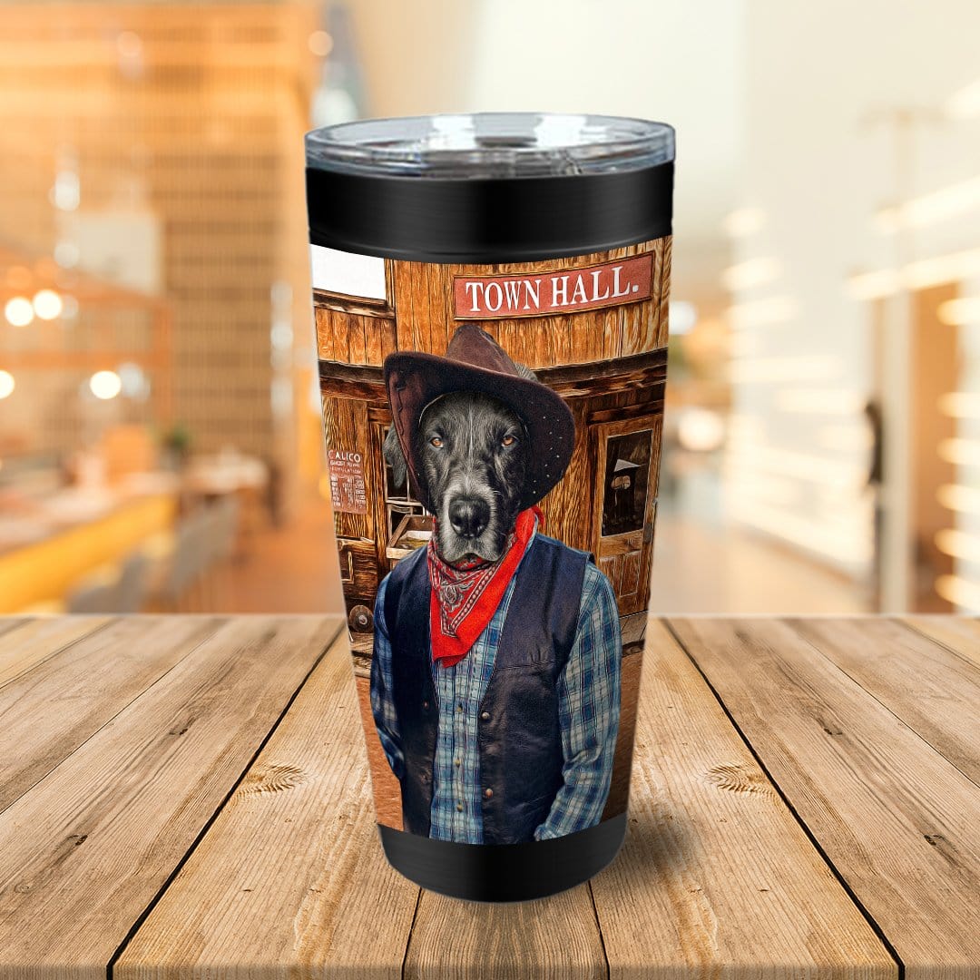 &#39;The Cowboy&#39; Personalized Tumbler