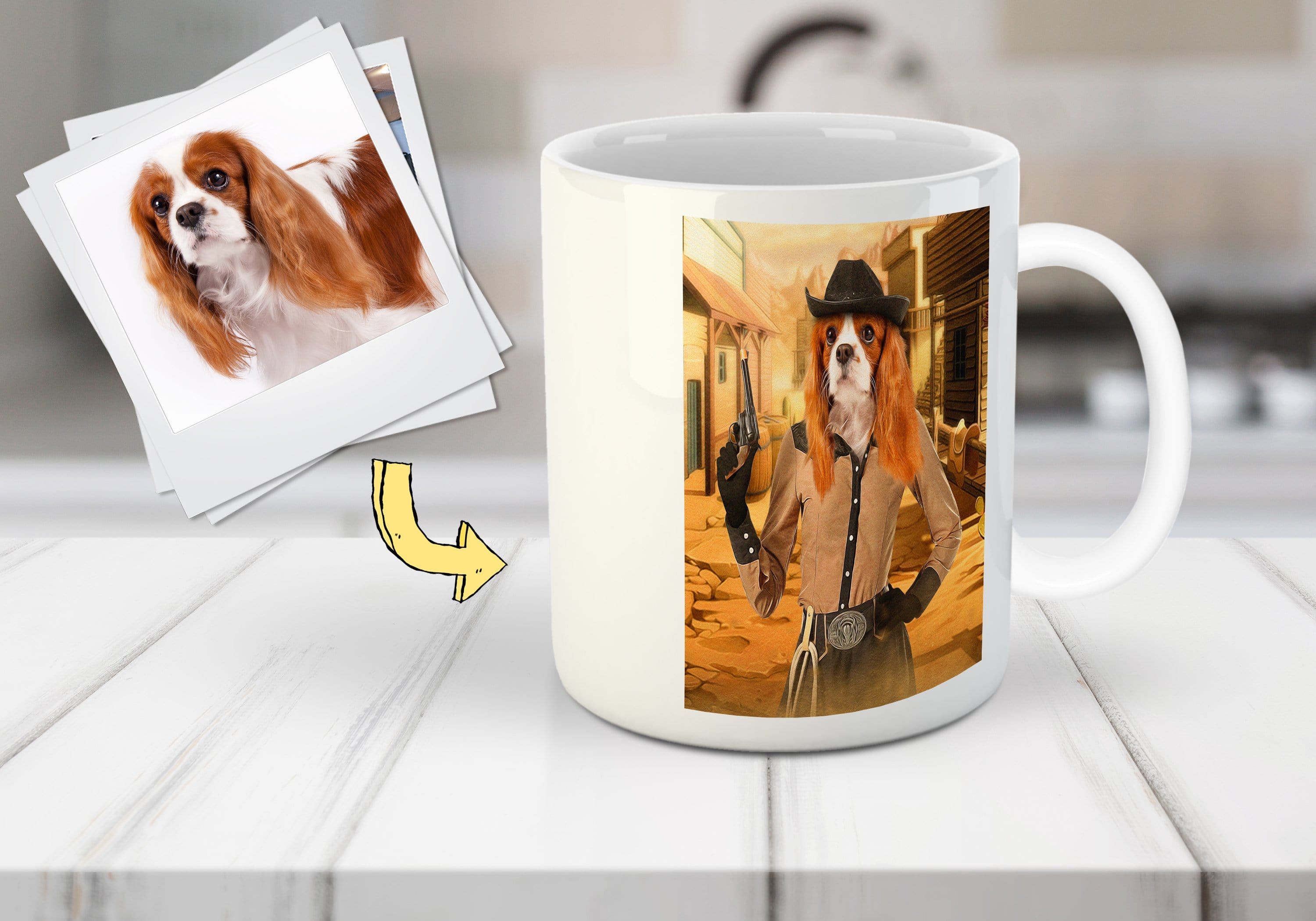 &#39;The Cowgirl&#39; Personalized Pet Mug