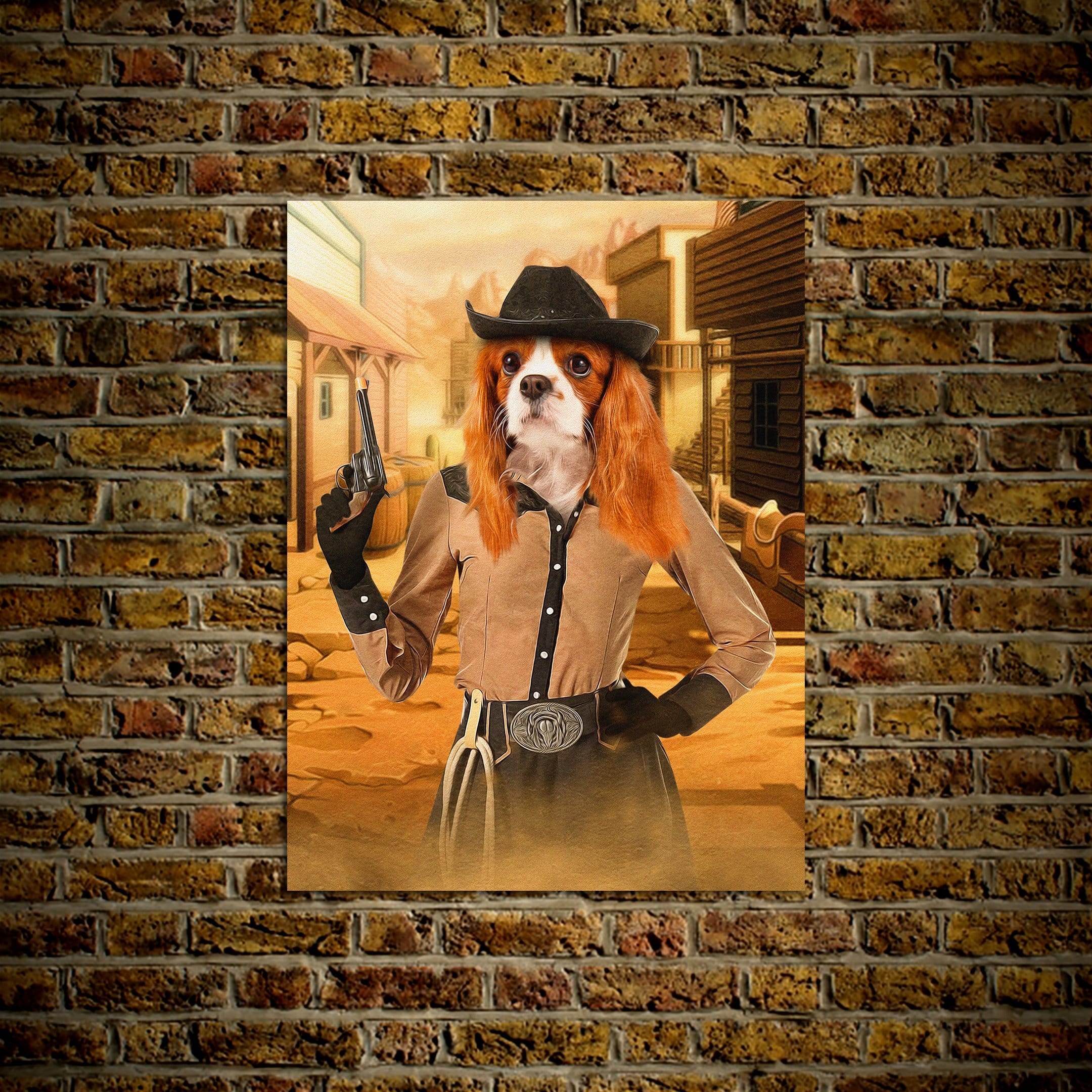 &#39;The Cowgirl&#39; Personalized Pet Poster