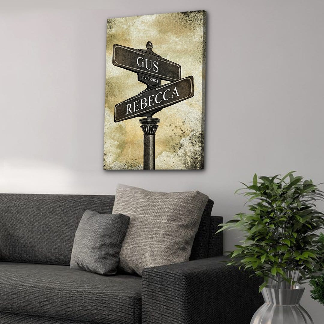 &#39;The Day We Met&#39; Personalized Canvas
