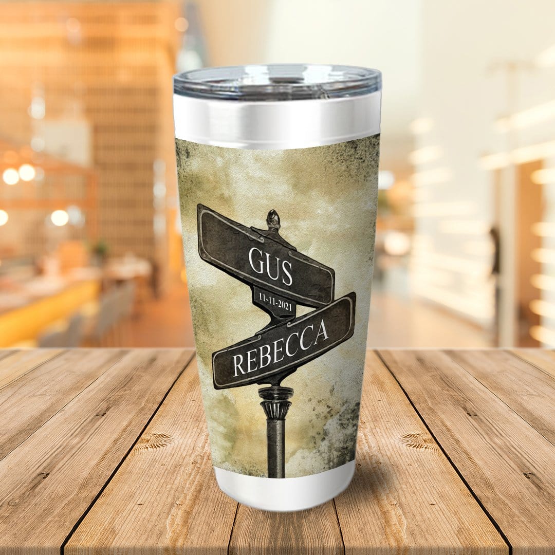 &#39;The Day We Met&#39; Personalized Tumbler