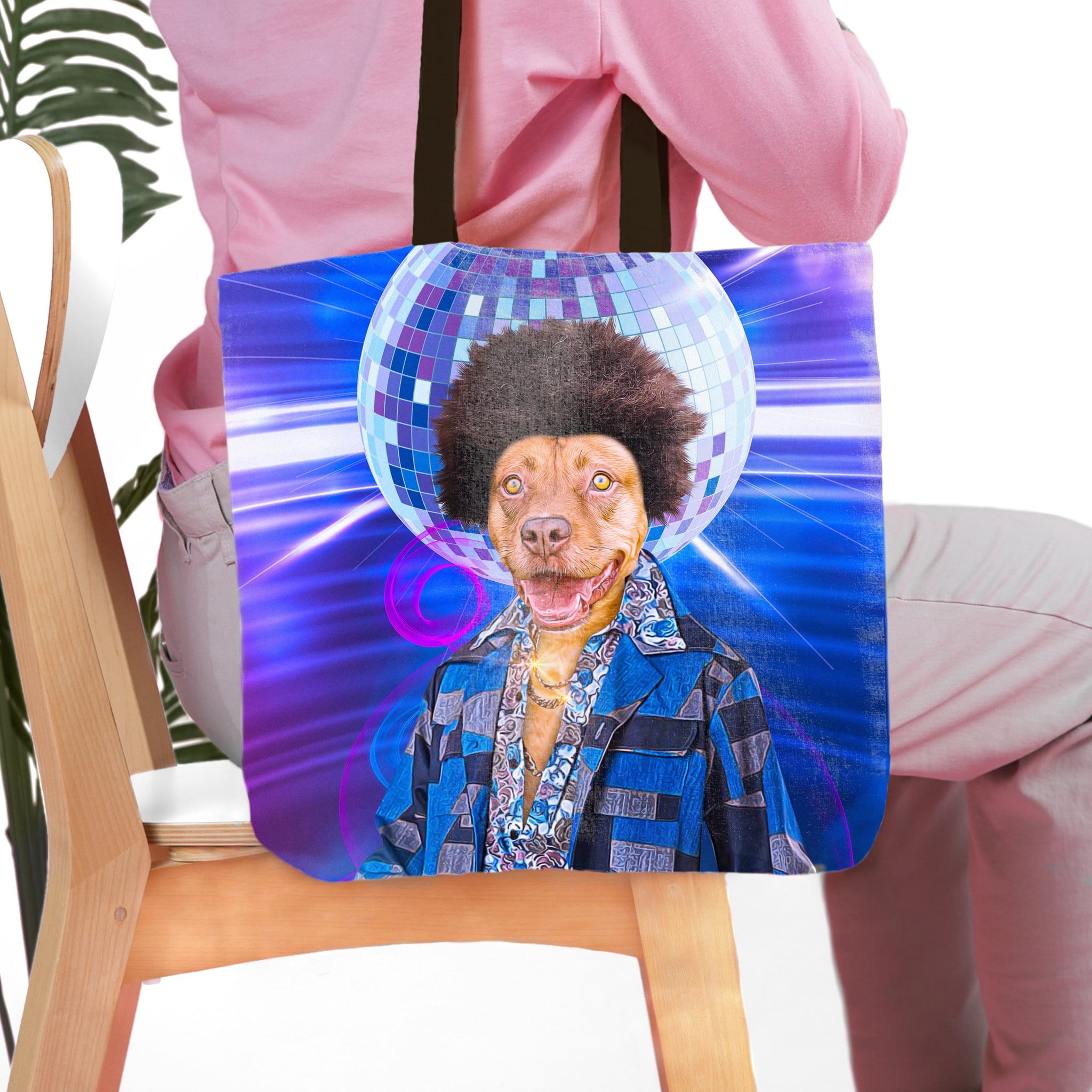 &#39;The Disco Doggo&#39; Personalized Tote Bag