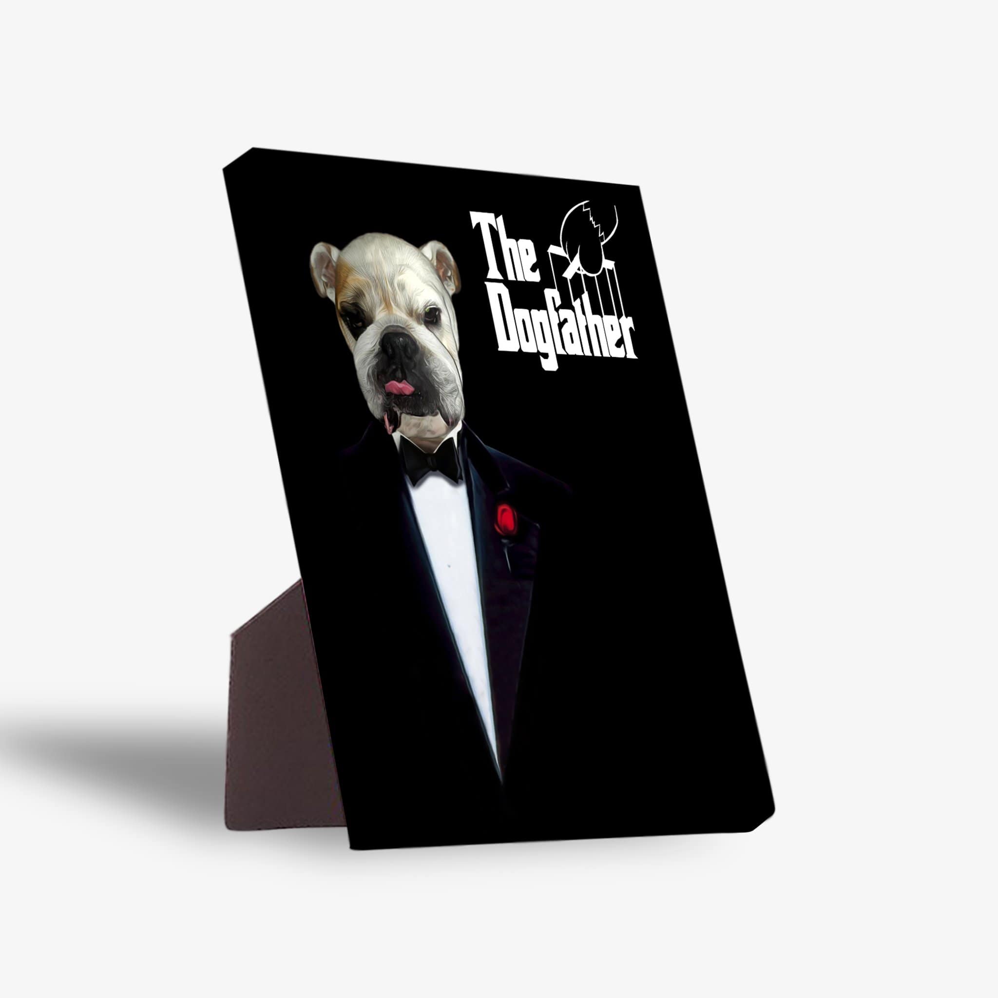 'The Dogfather' Personalized Pet Standing Canvas