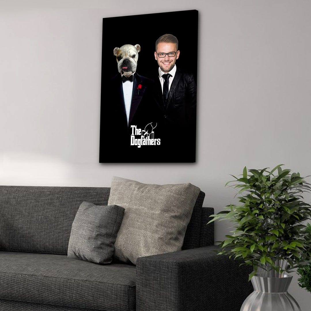 &#39;The Dogfathers&#39; Personalized Pet/Human Canvas