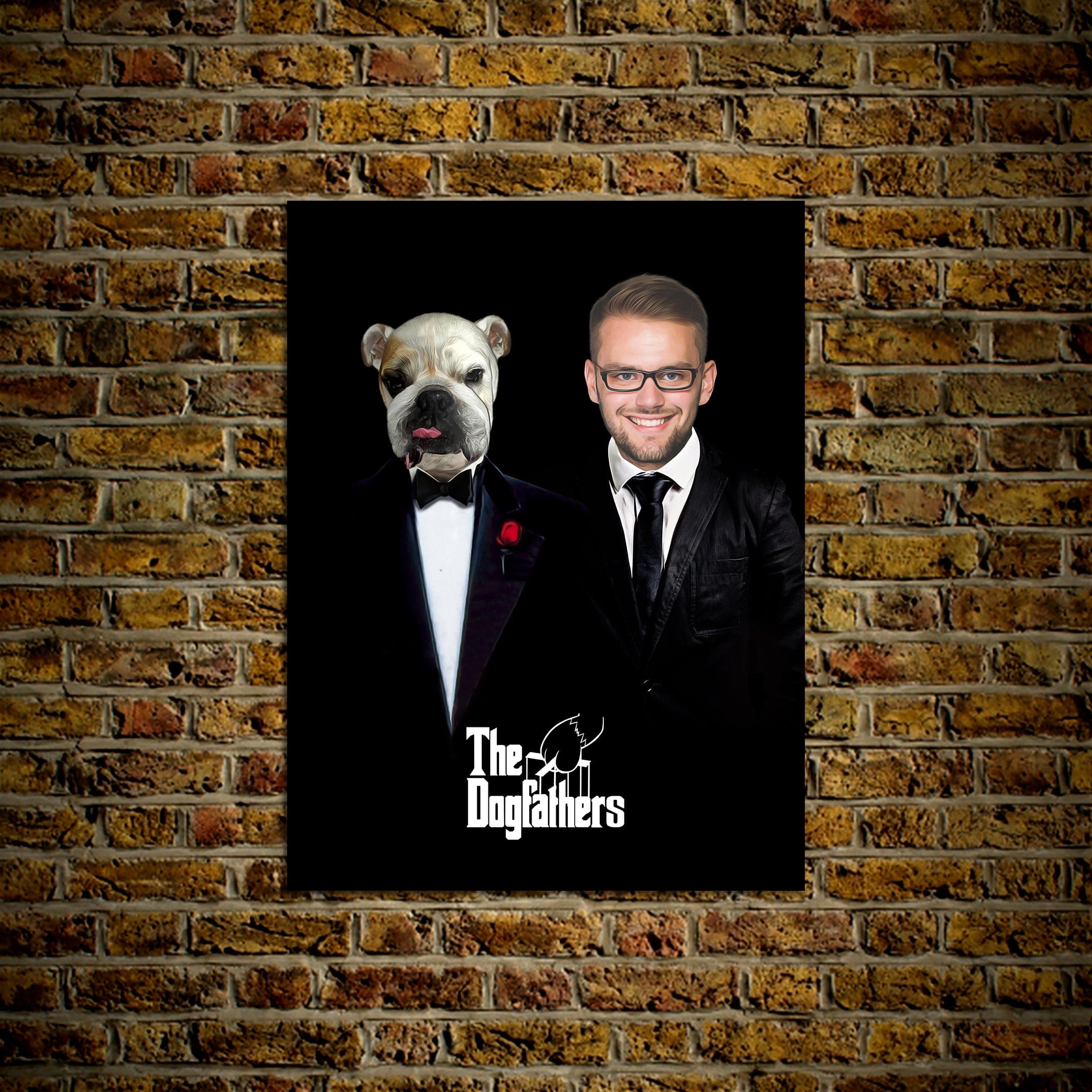 &#39;The Dogfathers&#39; Personalized Pet/Human Poster