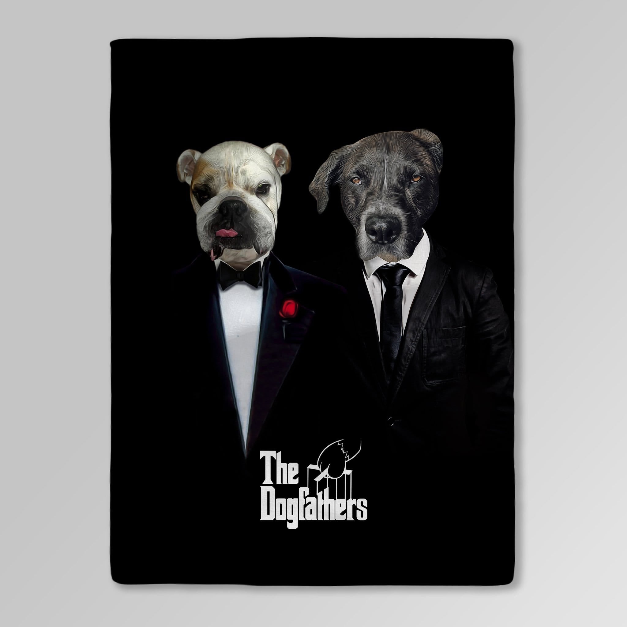 &#39;The Dogfathers&#39; Personalized 2 Pet Blanket