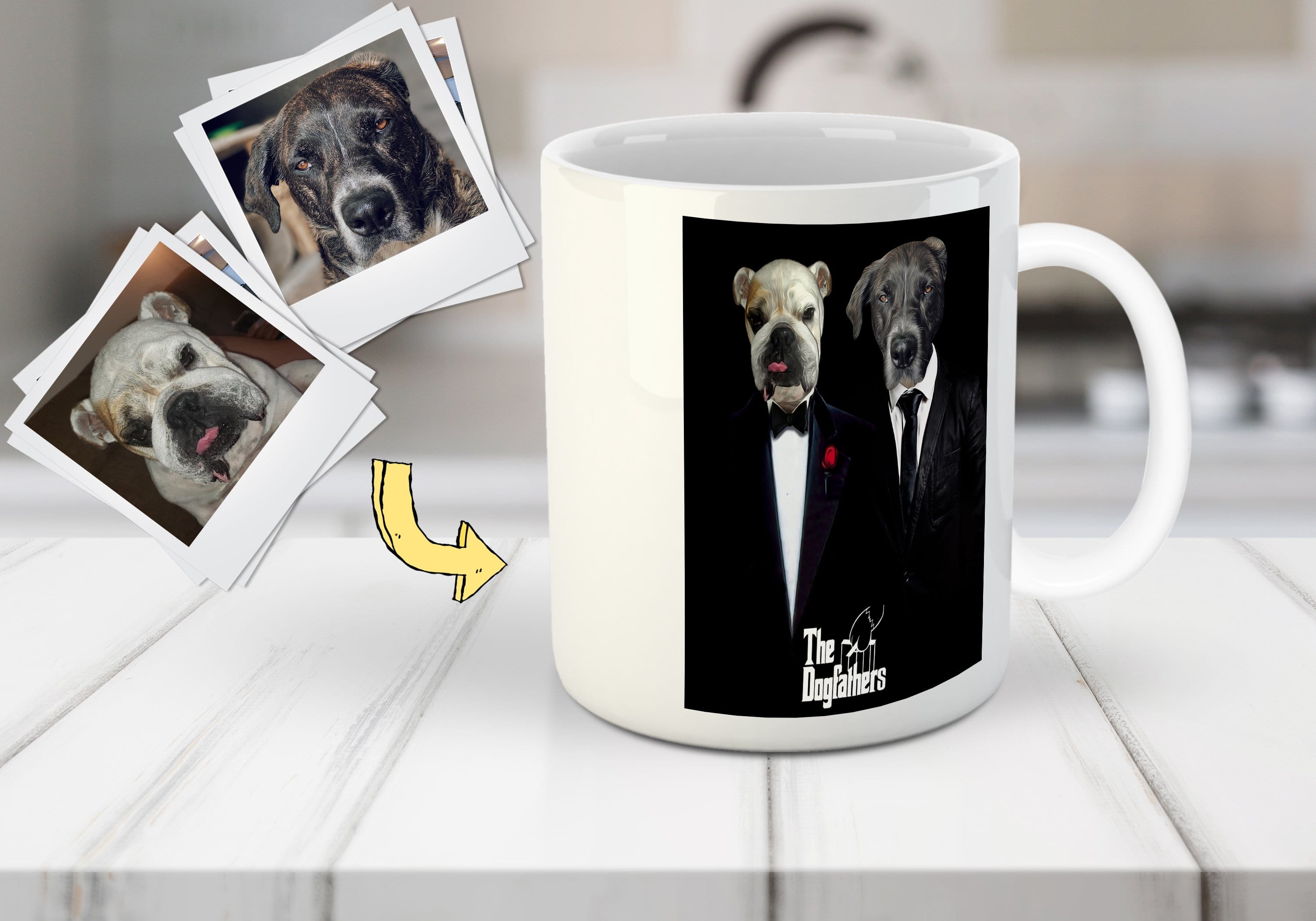 &#39;The Dogfathers&#39; Personalized 2 Pet Mug