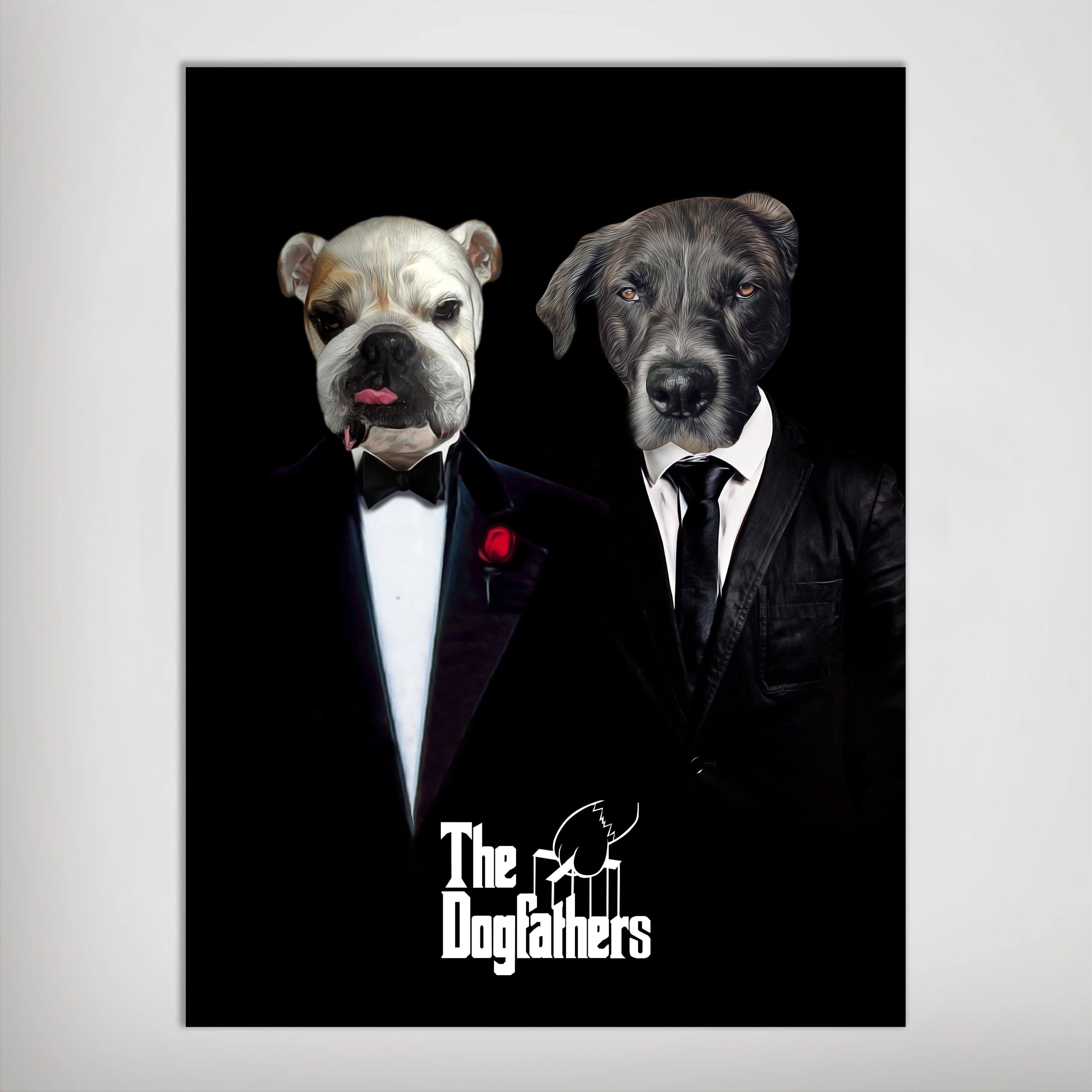 &#39;The Dogfathers&#39; Personalized 2 Pet Poster